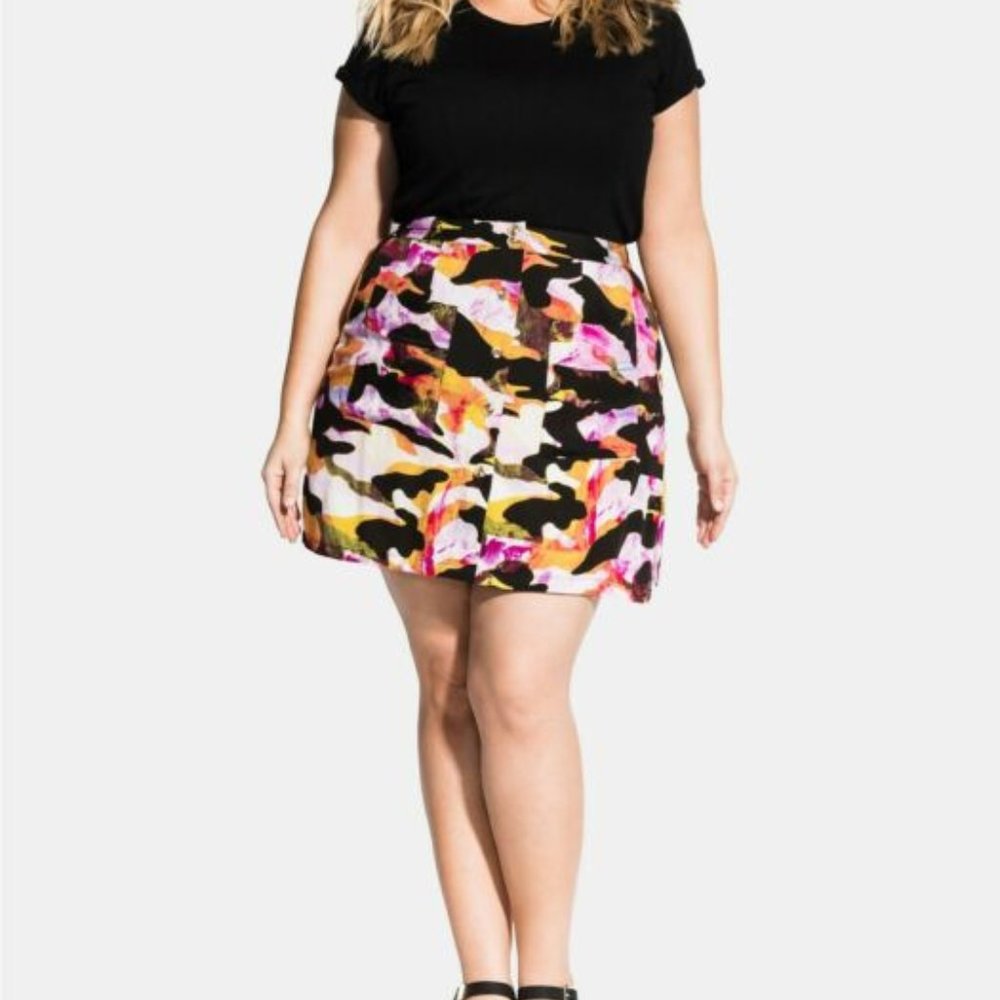 City Chic Camo Skirt